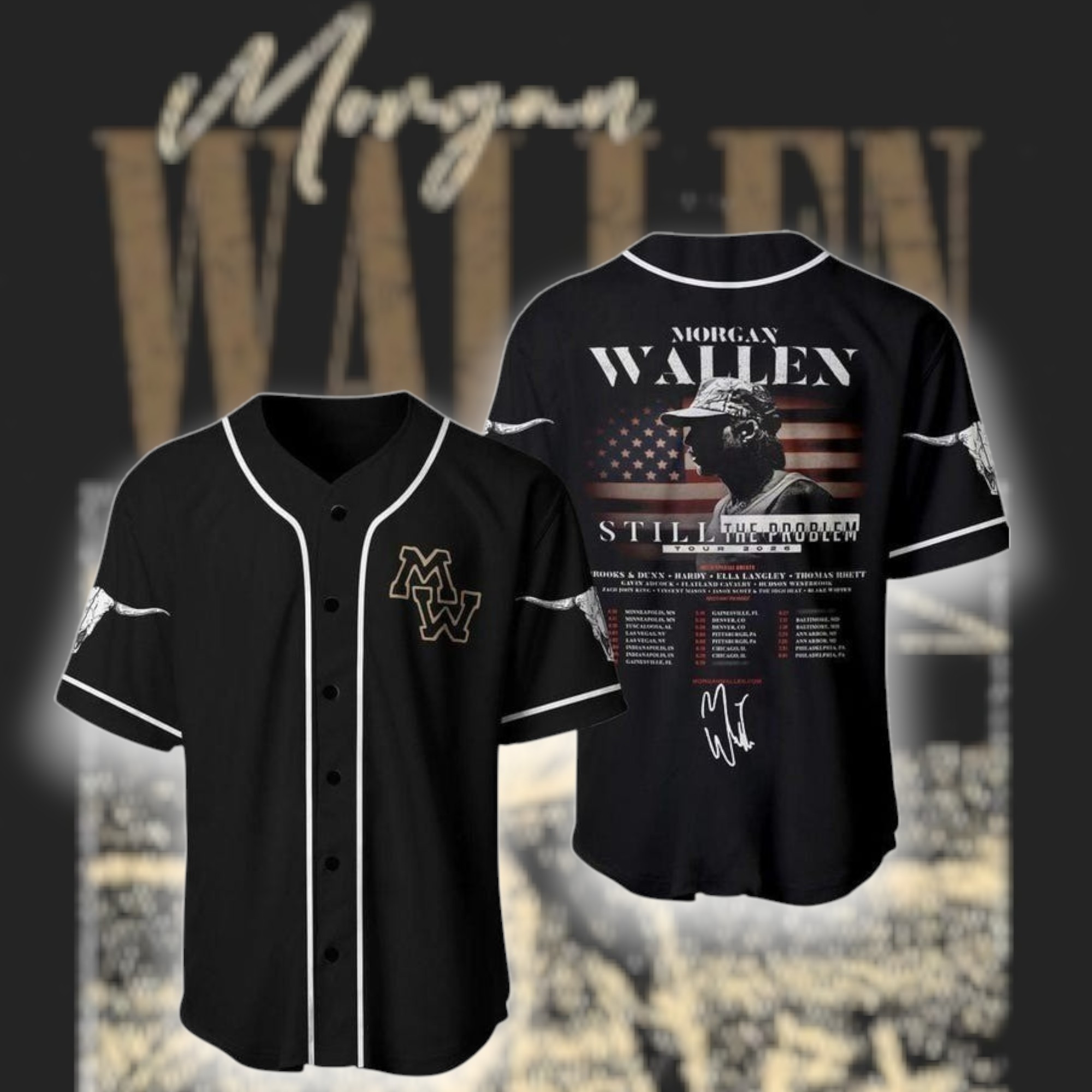 Wallen Western Still The Problem Tour 2026 Baseball Jersey Shirt Perfect Fan Gift Wallen Western Still The Problem Tour 2026 Baseball Jersey Shirt Perfect Fan Gift - Image 1