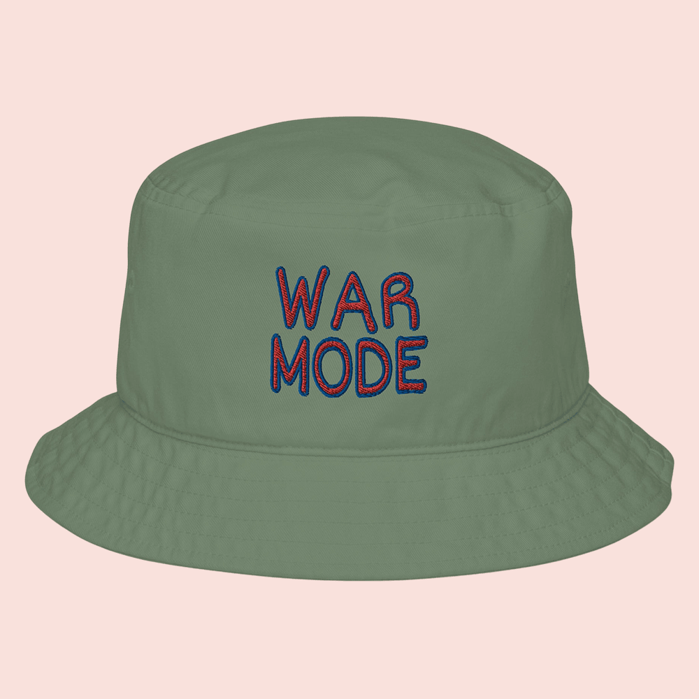 War Mode Merch WM Classic Logo Stacked Organic Bucket Hat Gift Ideas War Mode Merch WM Classic Logo Stacked Organic Bucket Hat Gift Ideas - Image 1