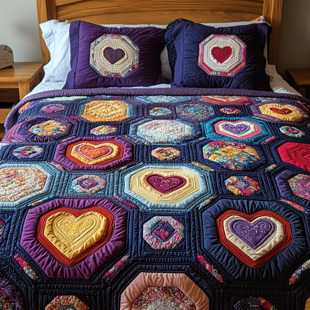 Warm Embrace Quilted Bedding Set Trendy Home Decor Gift Suggestions For Valentine's Day