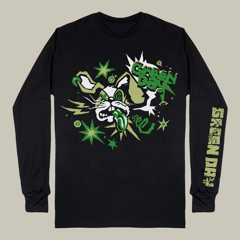 Warner Music Canada Merch Sweatshirt Green Day Buzzed Bunny Rock Clothing Gift For Music Lover