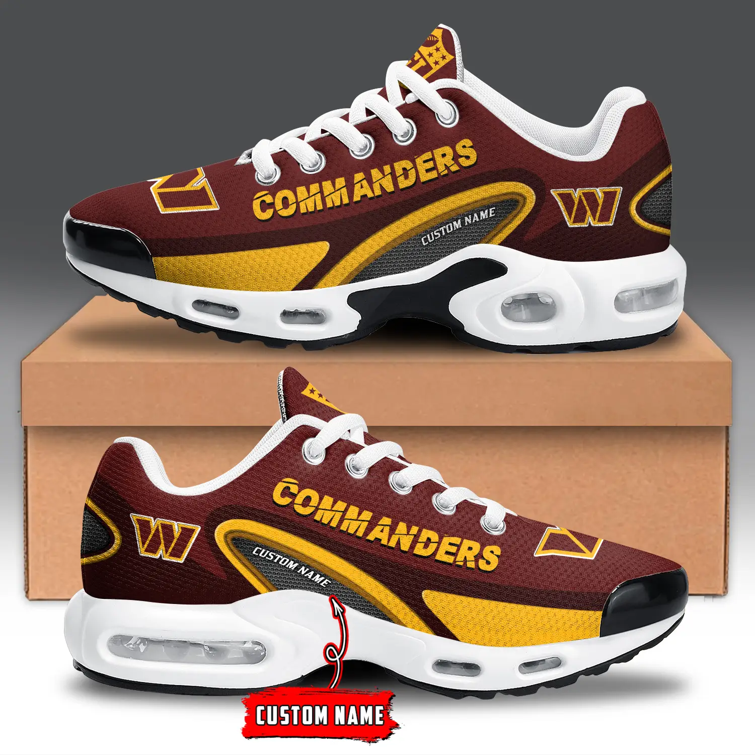 Washington Commanders Air Max Plus Shoes Sneakers For Men And Women Washington Commanders Air Max Plus Shoes Sneakers For Men And Women - Image 1