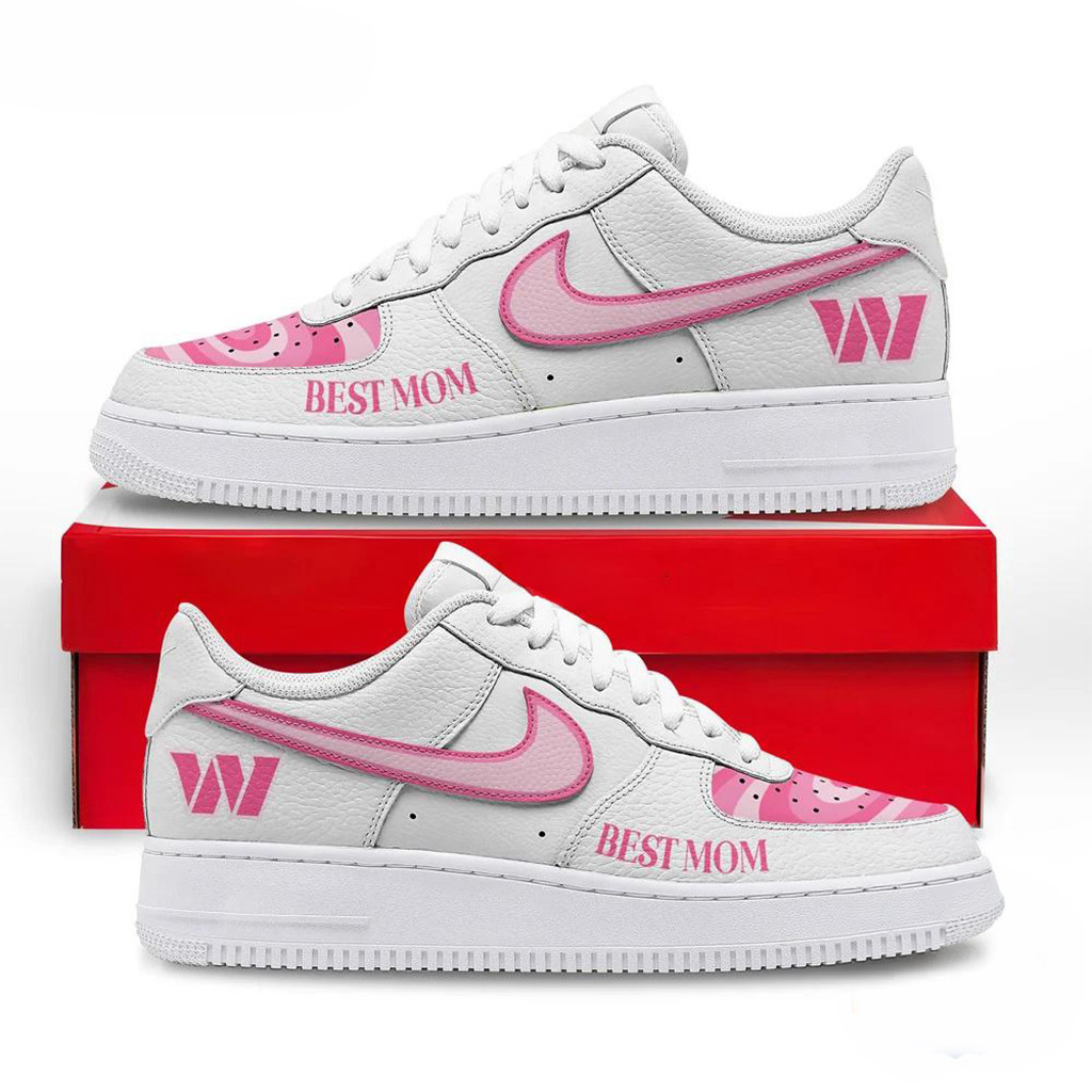 Washington Commanders NFL Mothers Day Best Mom Air Force 1 Shoes Sneaker Commanders Merch