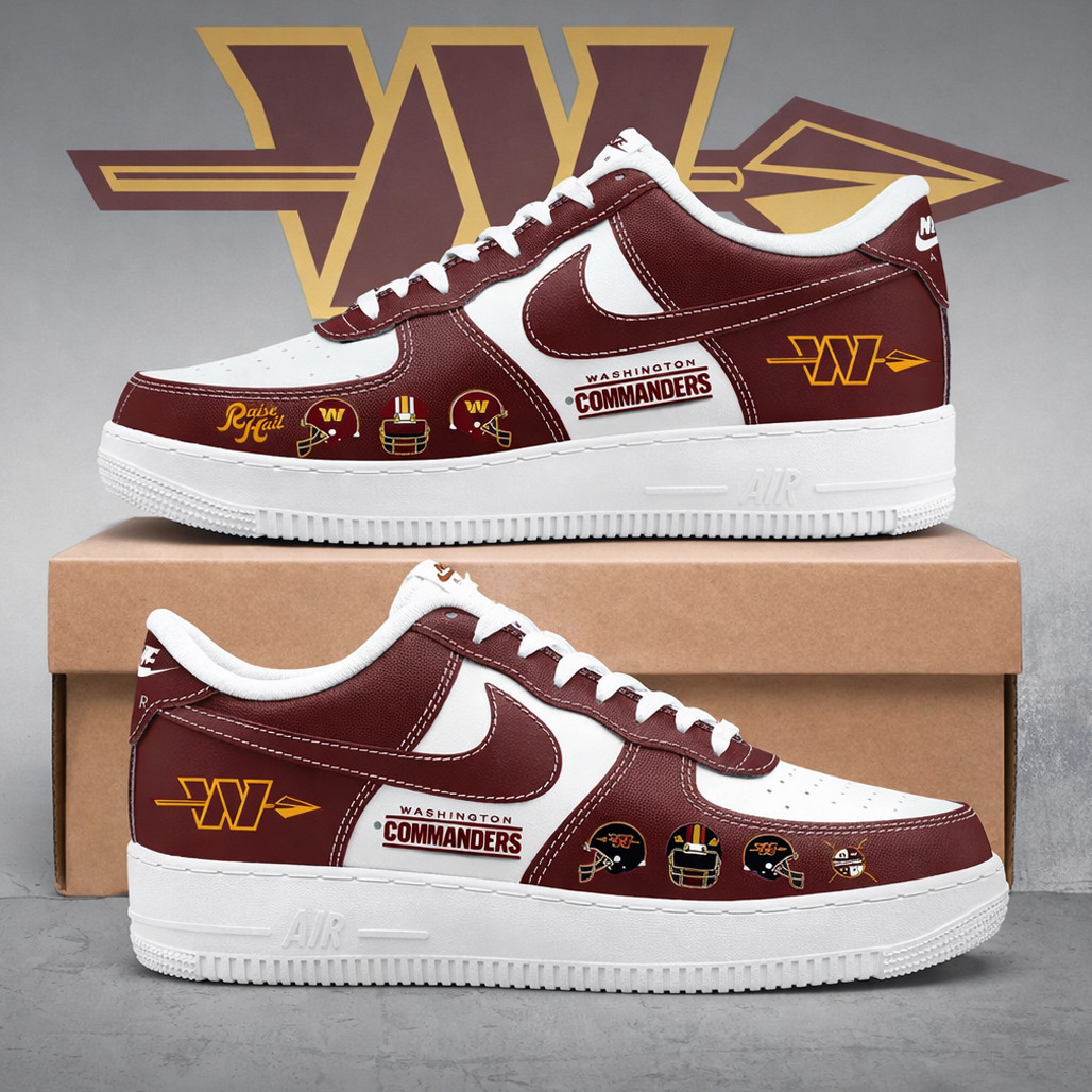 Washington Commanders Season 2026 Air Force 1 Shoes Sneakers