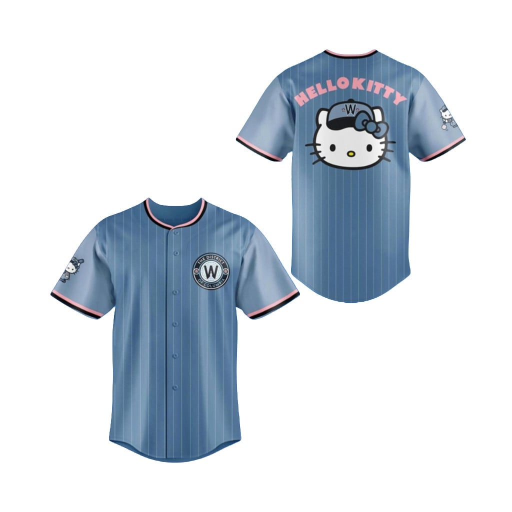 Washington Nationals 2026 Hello Kitty Night Baseball Jersey Nationals Merch Cute Baseball Gifts