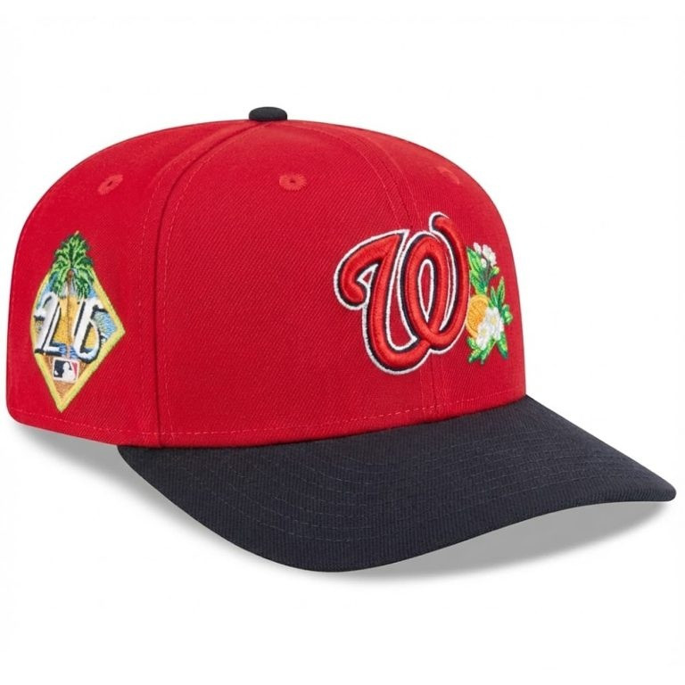 Washington Nationals W Logo Baseball Cap Floral And Fruit Accents Clothes Gift For Sports Lover