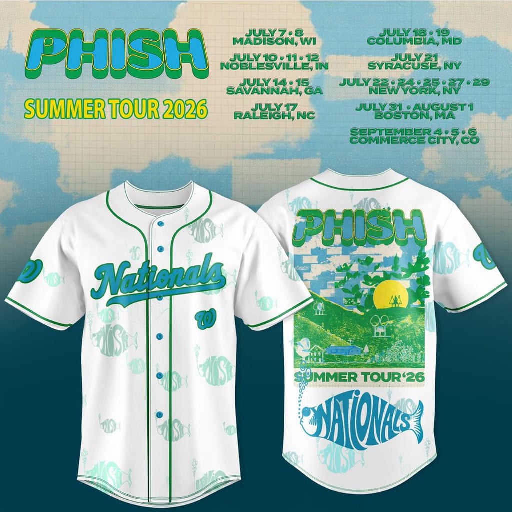 Washington Nationals X Phish Summer Tour 2026 Jersey Washington Nationals Merch Best Gifts