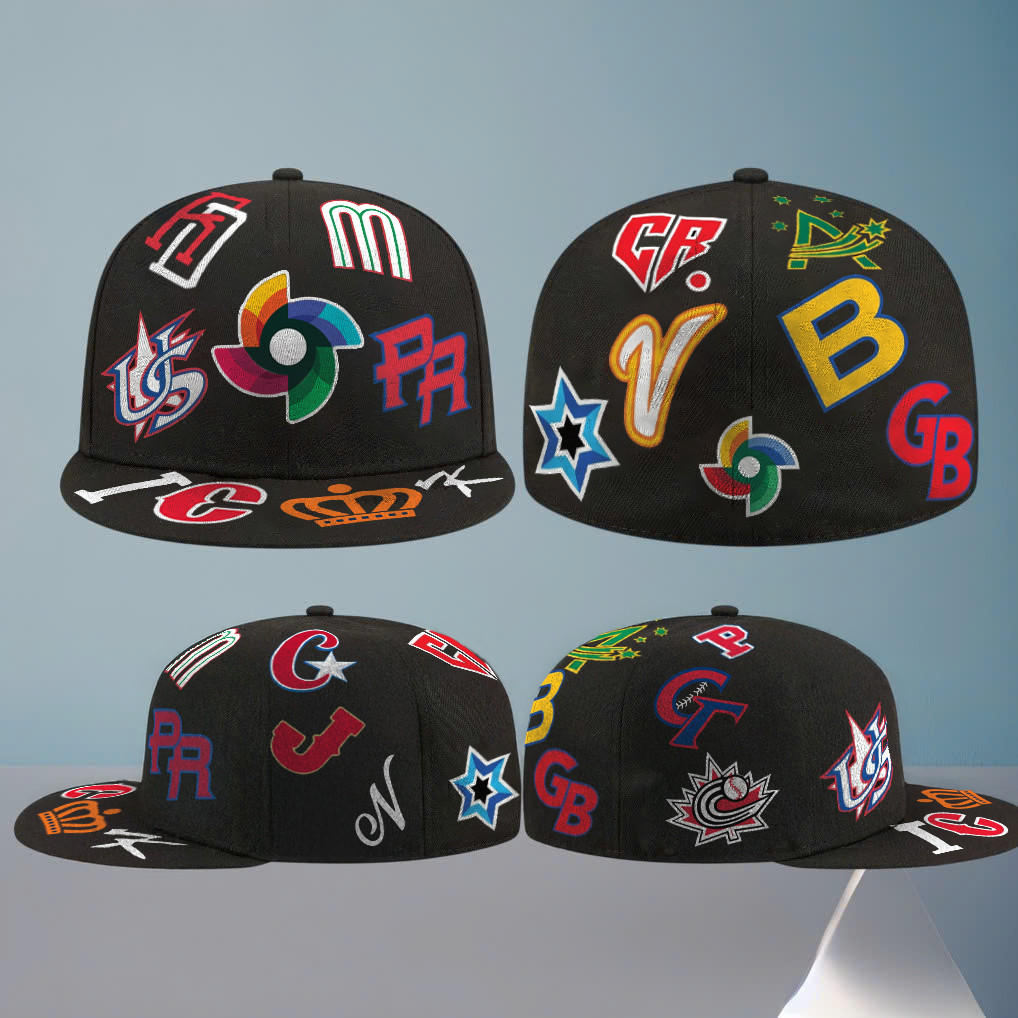 WBC All Over Logo Team Baseball Cap World Baseball Classic 2026 Best Gift For Baseball Lovers