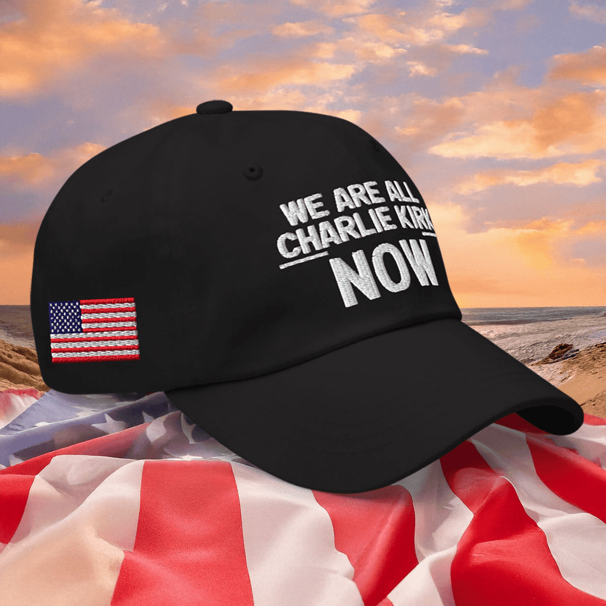 We Are All Charlie Kirk Embroidered Hat TPUSA Merch MAGA Gifts for Patriots