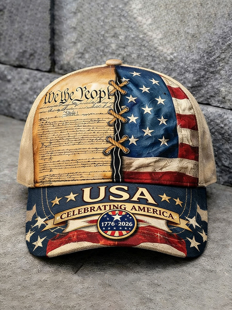 We The People 1776 2026 250th Anniversary Baseball Hat Patriotic USA Celebrating Cap Gift We The People 1776 2026 250th Anniversary Baseball Hat Patriotic USA Celebrating Cap Gift - Image 1