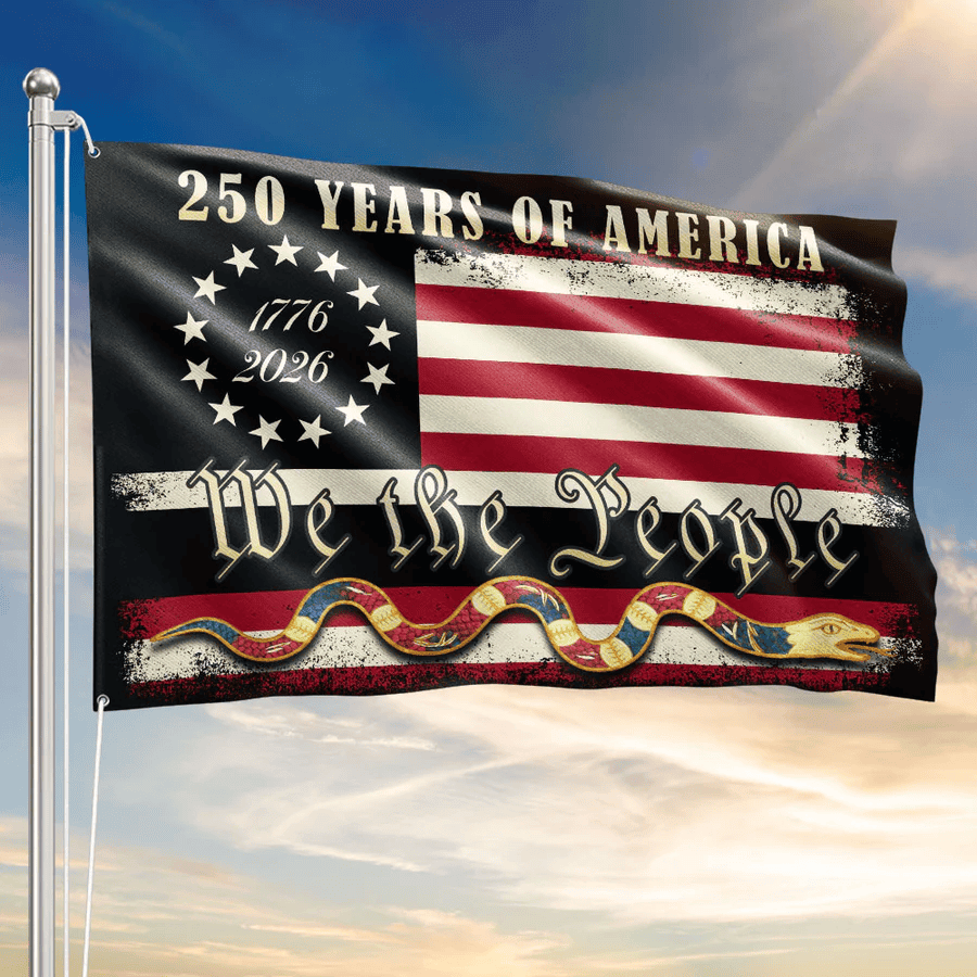 We The People 1776 2026 Flag 250 Years of American Heritage Patriotic Outdoor Flag