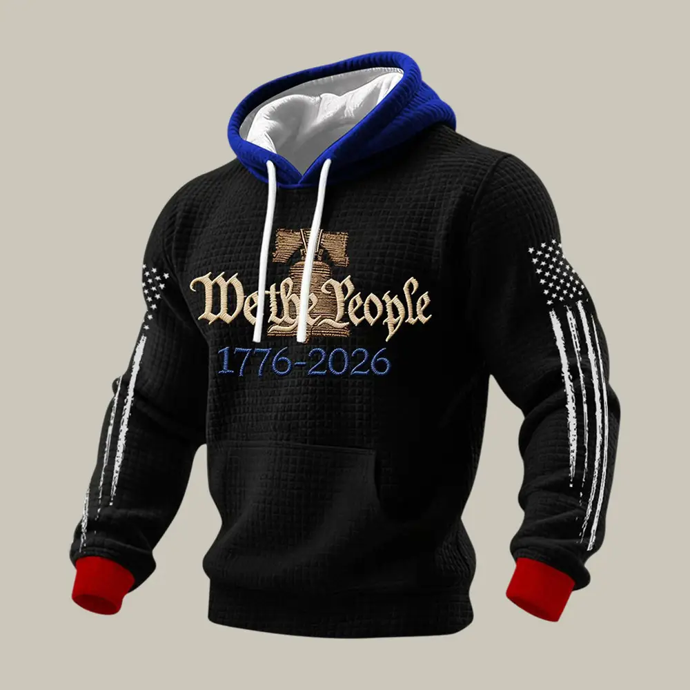 We The People 1776 2026 Hoodie Liberty Bell Apparel Patriotic Present For Father