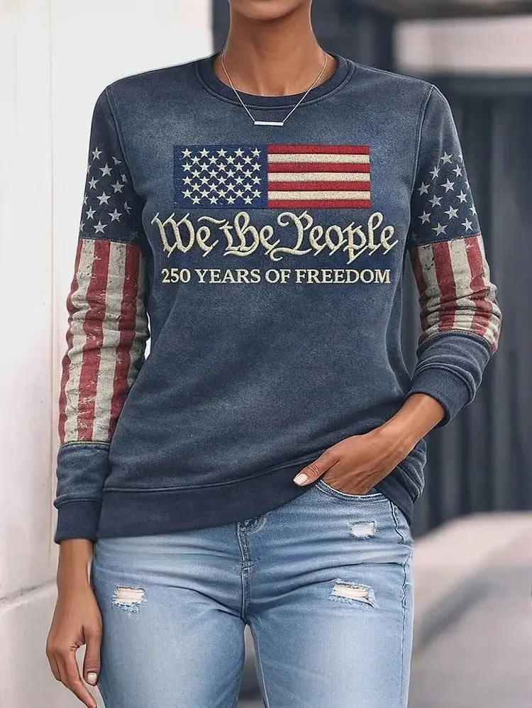 We The People 250 Years Of Freedom Sweatshirt Women Patriotic 250th Anniversary USA Gift We The People 250 Years Of Freedom Sweatshirt Women Patriotic 250th Anniversary USA Gift - Image 1