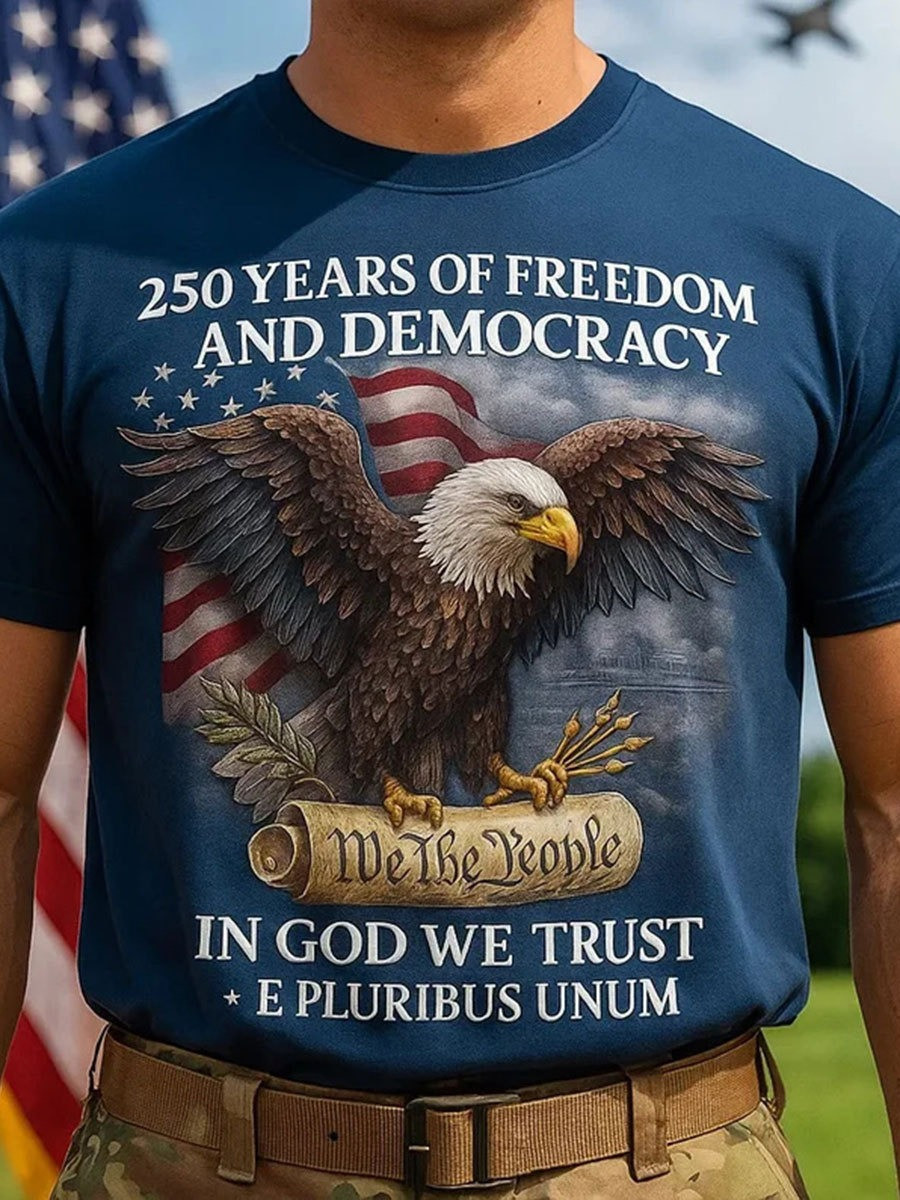 We The People 250 Years Shirt 1776 2026 Bald Eagle Graphic Democracy Gift Ideas