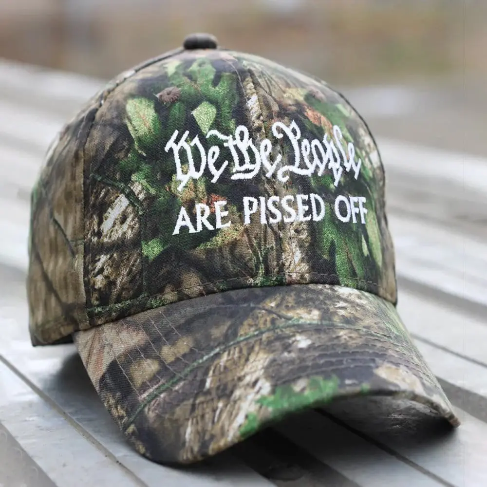 We The People Are Pissed Off Embroidered Camo Hat USA Patriot Hat Gifts For Father -WearandDecor We The People Are Pissed Off Embroidered Camo Hat USA Patriot Hat Gifts For Father -WearandDecor - Image 1