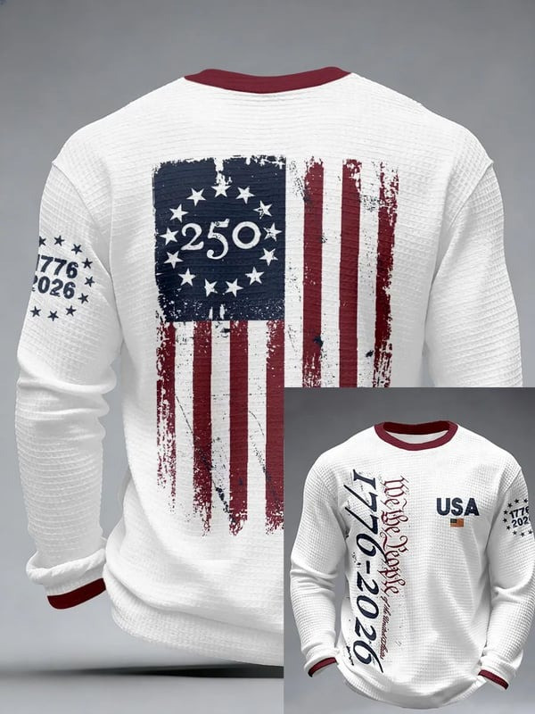 We The People Long Sleeve Shirt Mens 250th Anniversary Shirt Patriotic Pride Gift