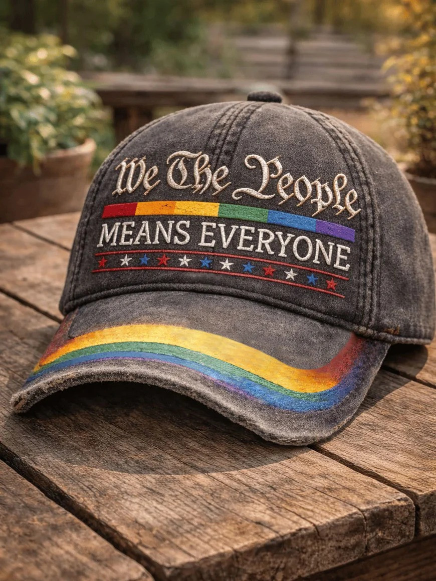 We The People Means Everyone Baseball Cap Inclusive Pride Flag Hat Gift For Fans