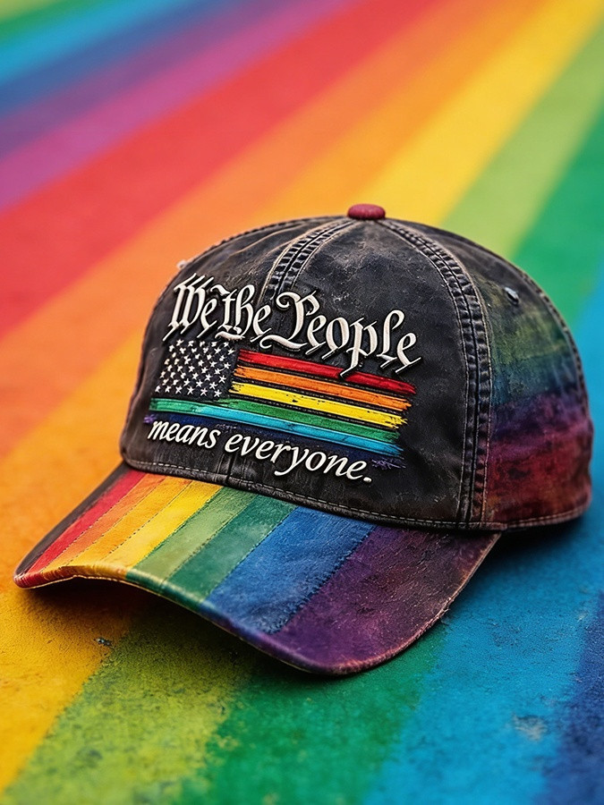 We The People Means Everyone Baseball Cap LGBTQ+ Merch Gift For Her We The People Means Everyone Baseball Cap LGBTQ+ Merch Gift For Her - Image 1