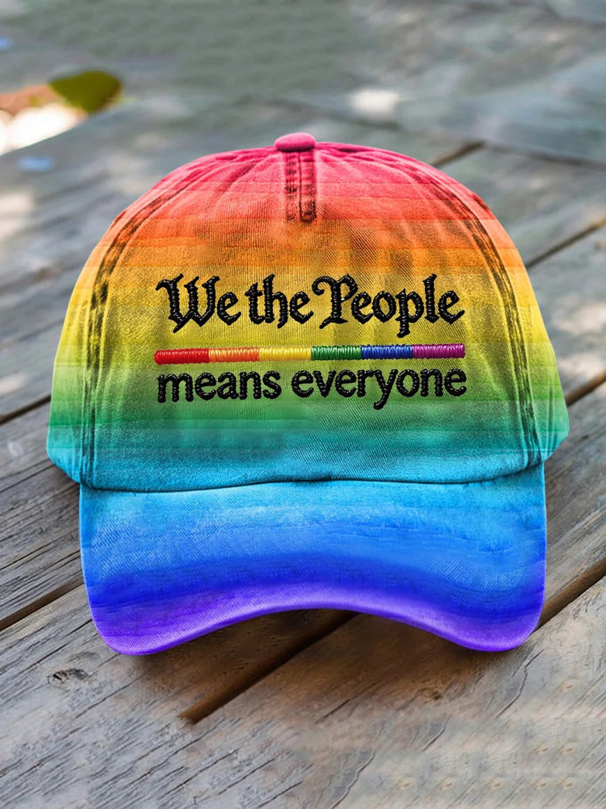 We The People Means Everyone Baseball Cap Rainbow Tie Dye Summer Hat Gift Ideas