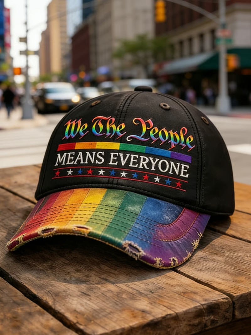 We The People Means Everyone LGBT Pride Baseball Hat Rainbow Cap Fan Gear Best Gift For Supporters We The People Means Everyone LGBT Pride Baseball Hat Rainbow Cap Fan Gear Best Gift For Supporters - Image 1