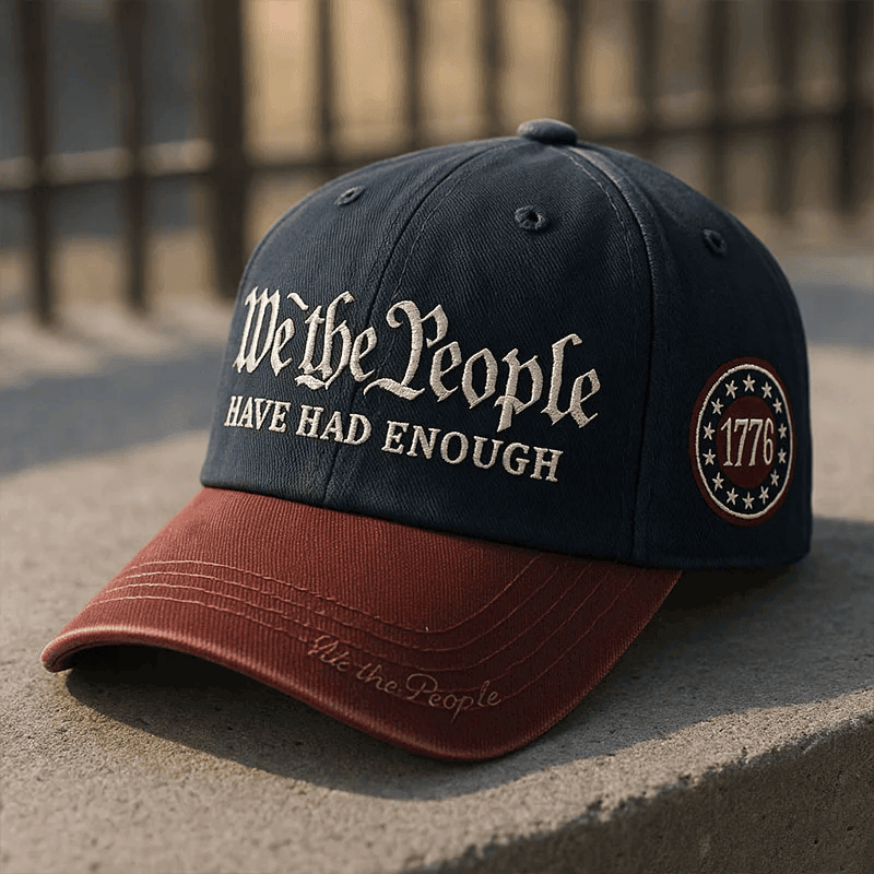 We The People Printed Hat Declaration of Independence Print Casual Hat Gift for Dad