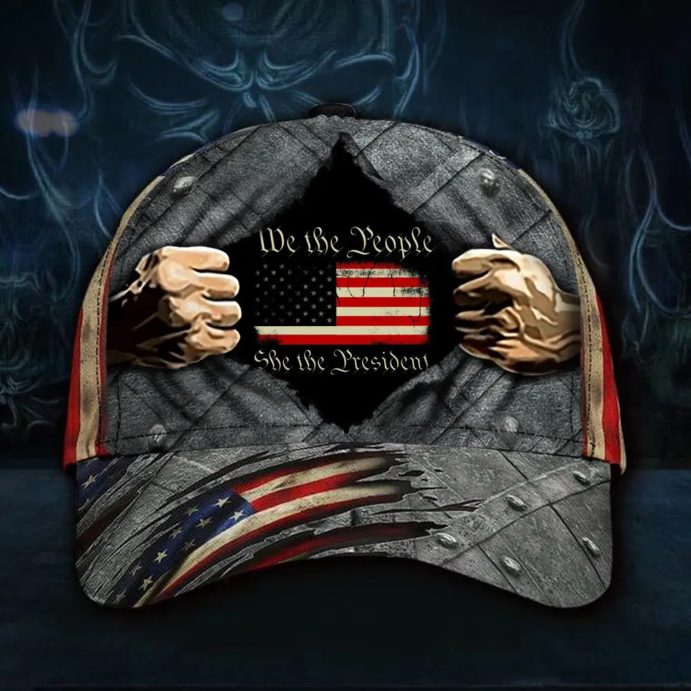 We The People She The President Hat Harris For President Vintage Hat Democrat Merchandise