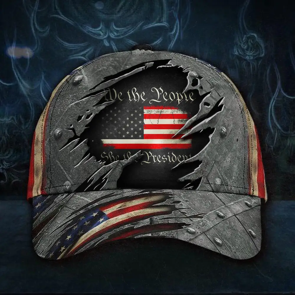 We The People She The President Hat Kamala Harris For President Old Vintage Hat Democrat Cap We The People She The President Hat Kamala Harris For President Old Vintage Hat Democrat Cap - Image 1