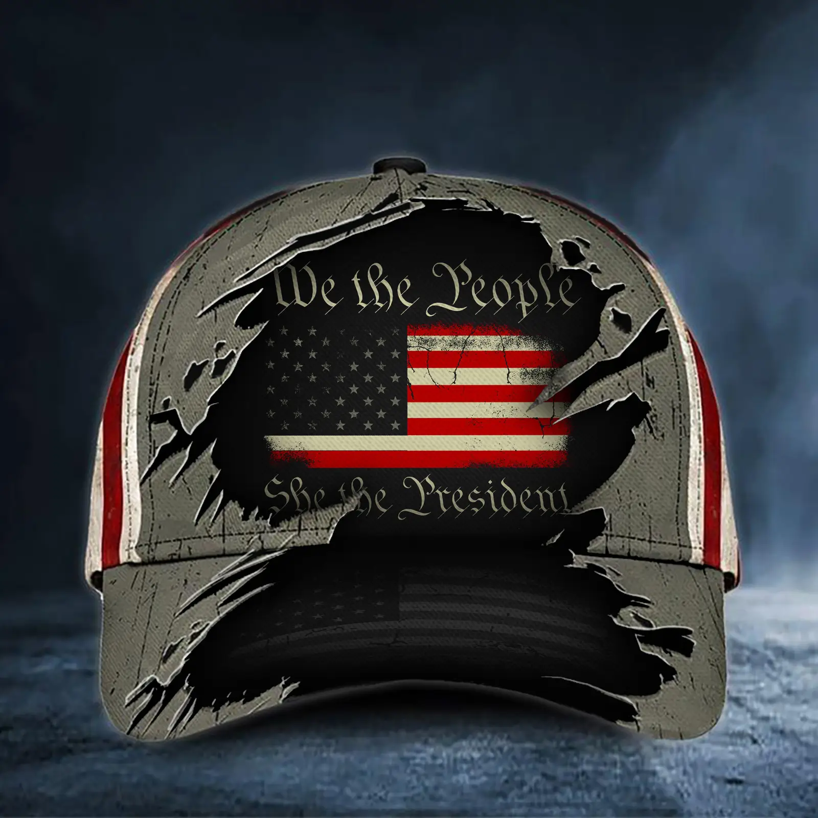 We The People She The President Hat Kamala Harris For President Patriotic Hat Democrat Cap We The People She The President Hat Kamala Harris For President Patriotic Hat Democrat Cap - Image 1
