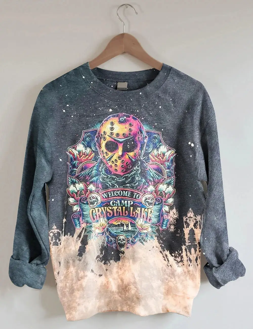 Welcome To Camp Crystal Lake Sweatshirt Horror Apparel Gothic Gifts For Horror Lovers Welcome To Camp Crystal Lake Sweatshirt Horror Apparel Gothic Gifts For Horror Lovers - Image 1