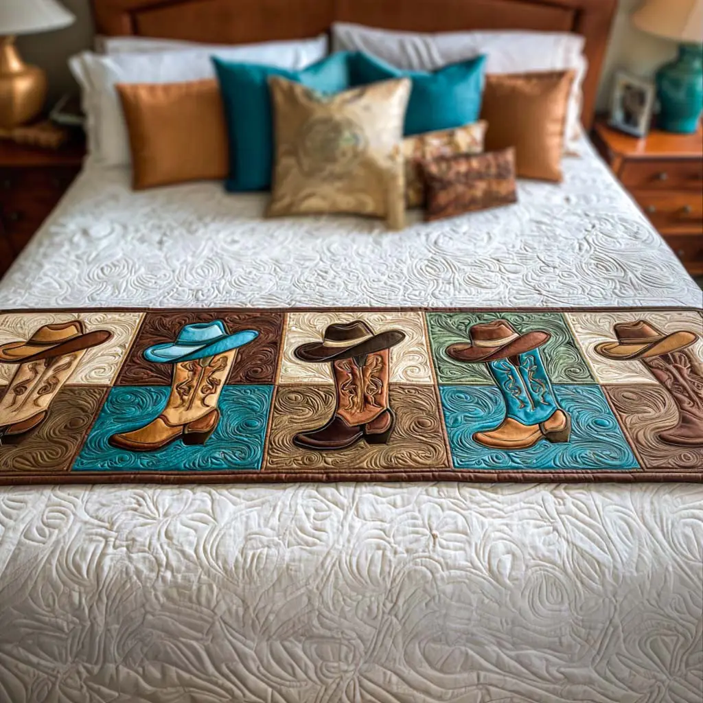 Western Dreams Quilted Bed Runner Western Dreams Country Gift