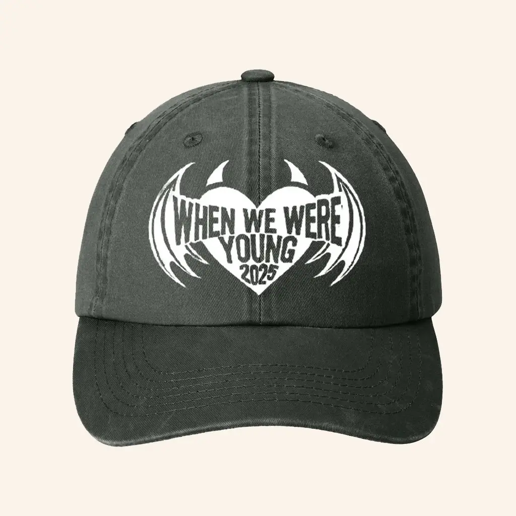 When We Were Young Merch 2025 Festival Winged Heart Dad Hat Gift Ideas For Fans -WearandDecor