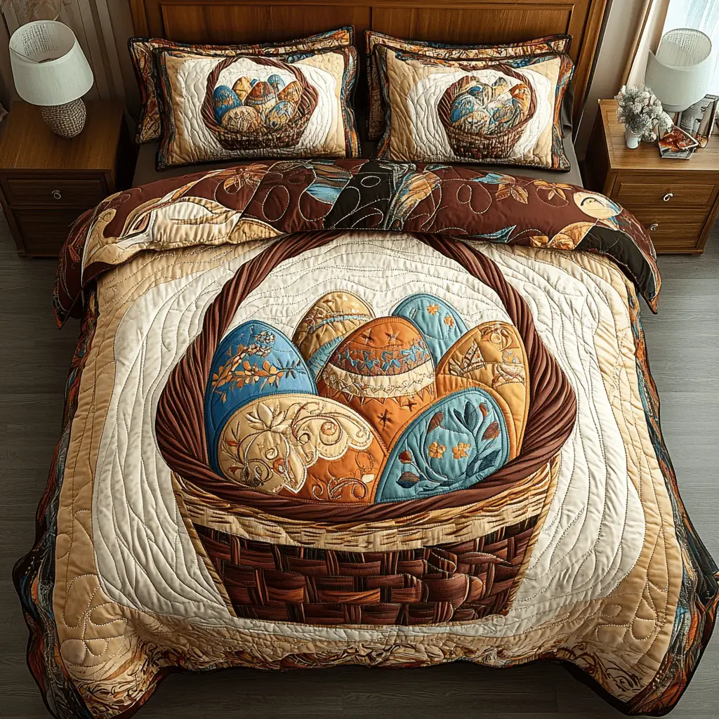 Whimsical Hatch Quilted Bedding Set Holiday Bedspread Set Gifts For Mom
