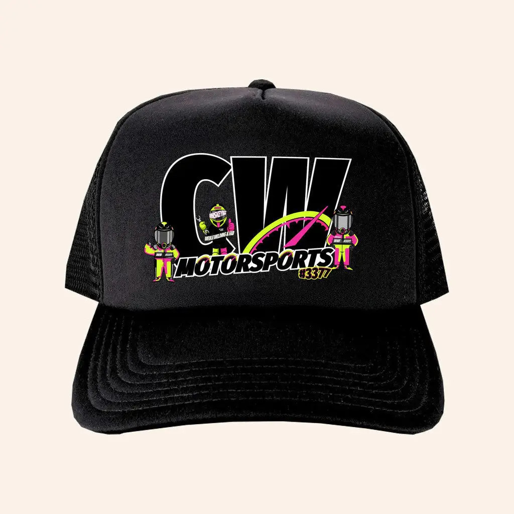 Whiskey Biz Merch CW Motorsports Racer Trucker Hat Gifts For Husband -WearandDecor