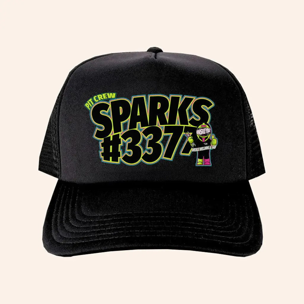 Whiskey Biz Merch Pit Crew Sparks 3377 Trucker Hat Best Gifts For Boyfriend -WearandDecor