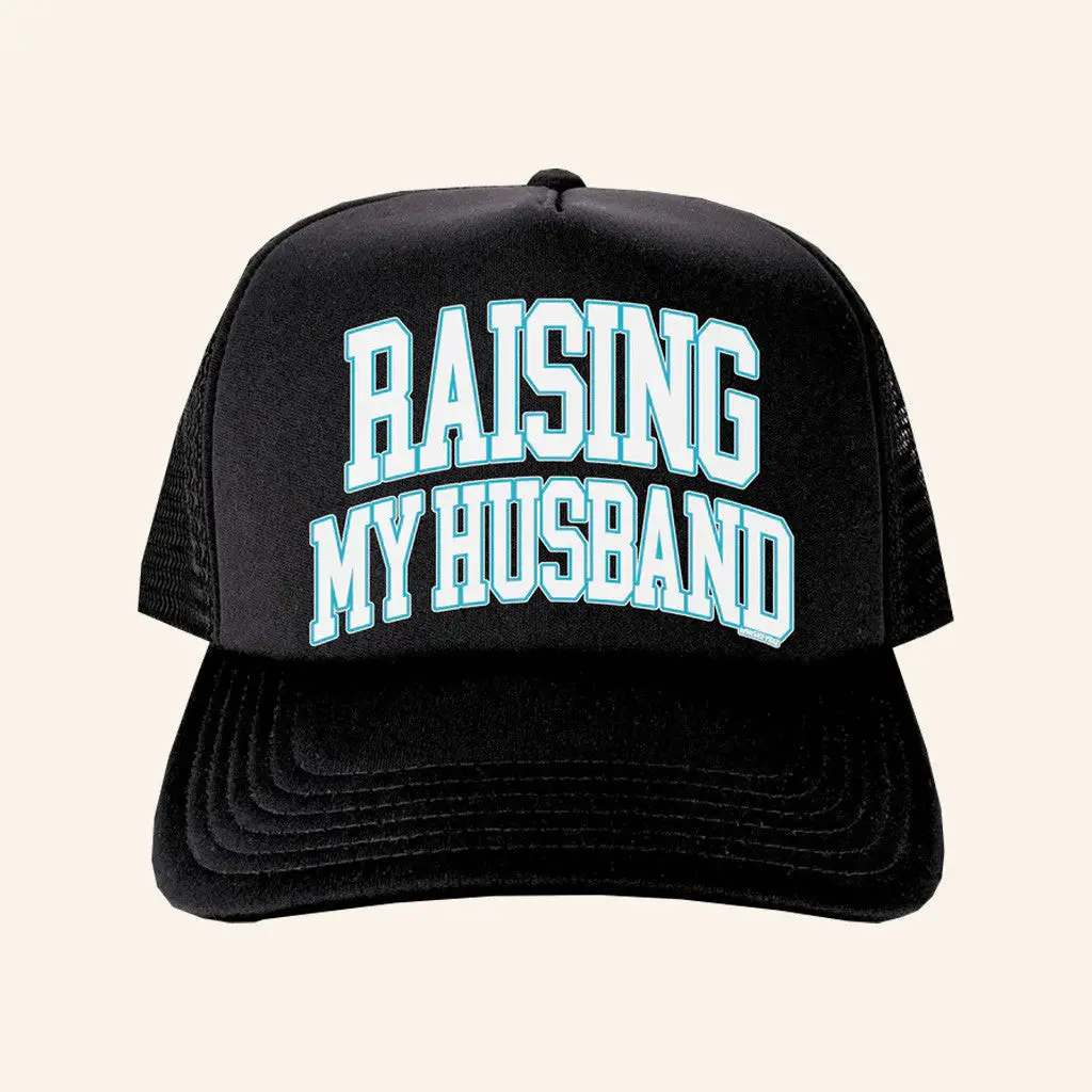 Whiskey Biz Merch Raising My Husband Trucker Hat Present For Husband -WearandDecor