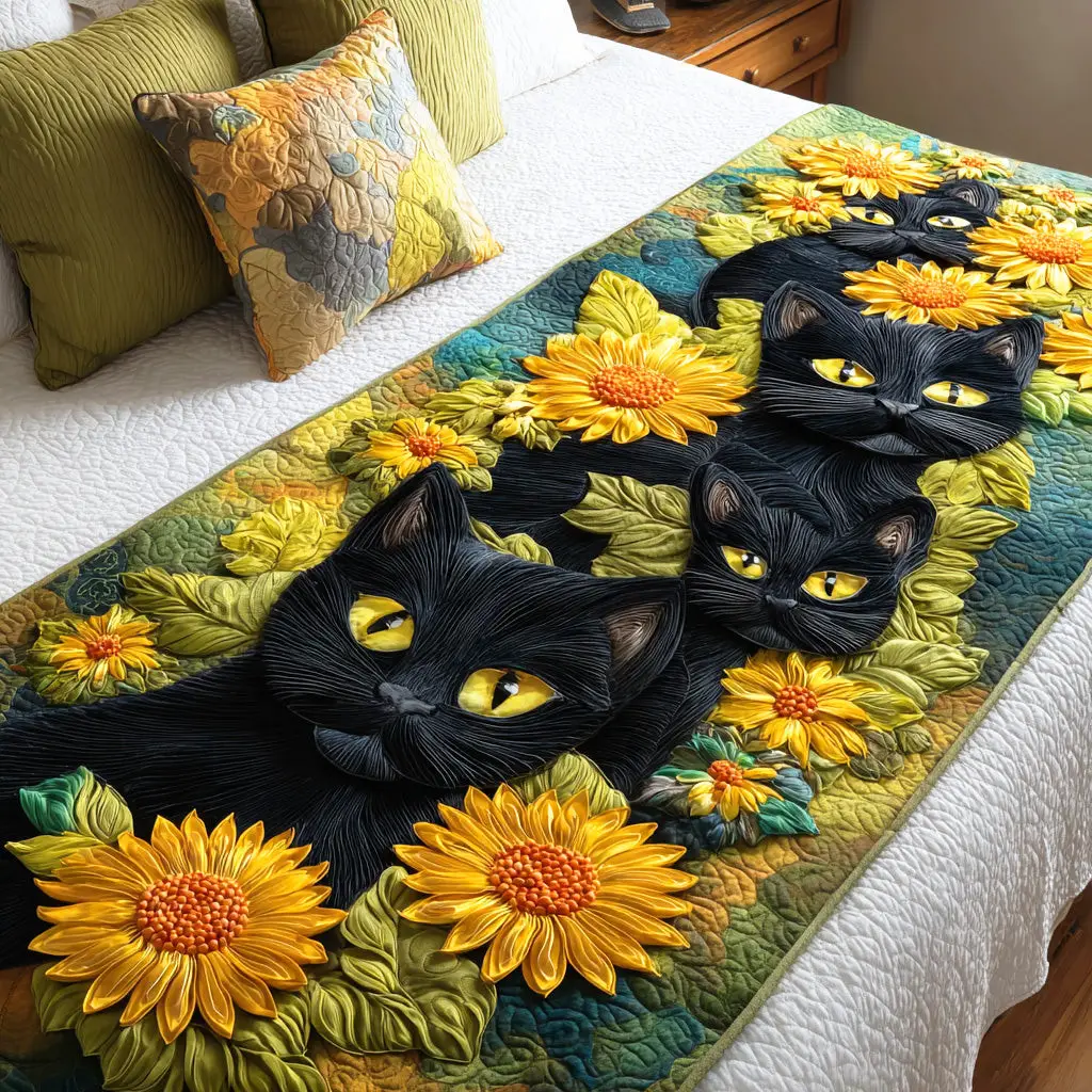 Whispering Moon Quilted Bed Runner Whispering Moon Scene Faith-Inspired Gift Whispering Moon Quilted Bed Runner Whispering Moon Scene Faith-Inspired Gift - Image 1