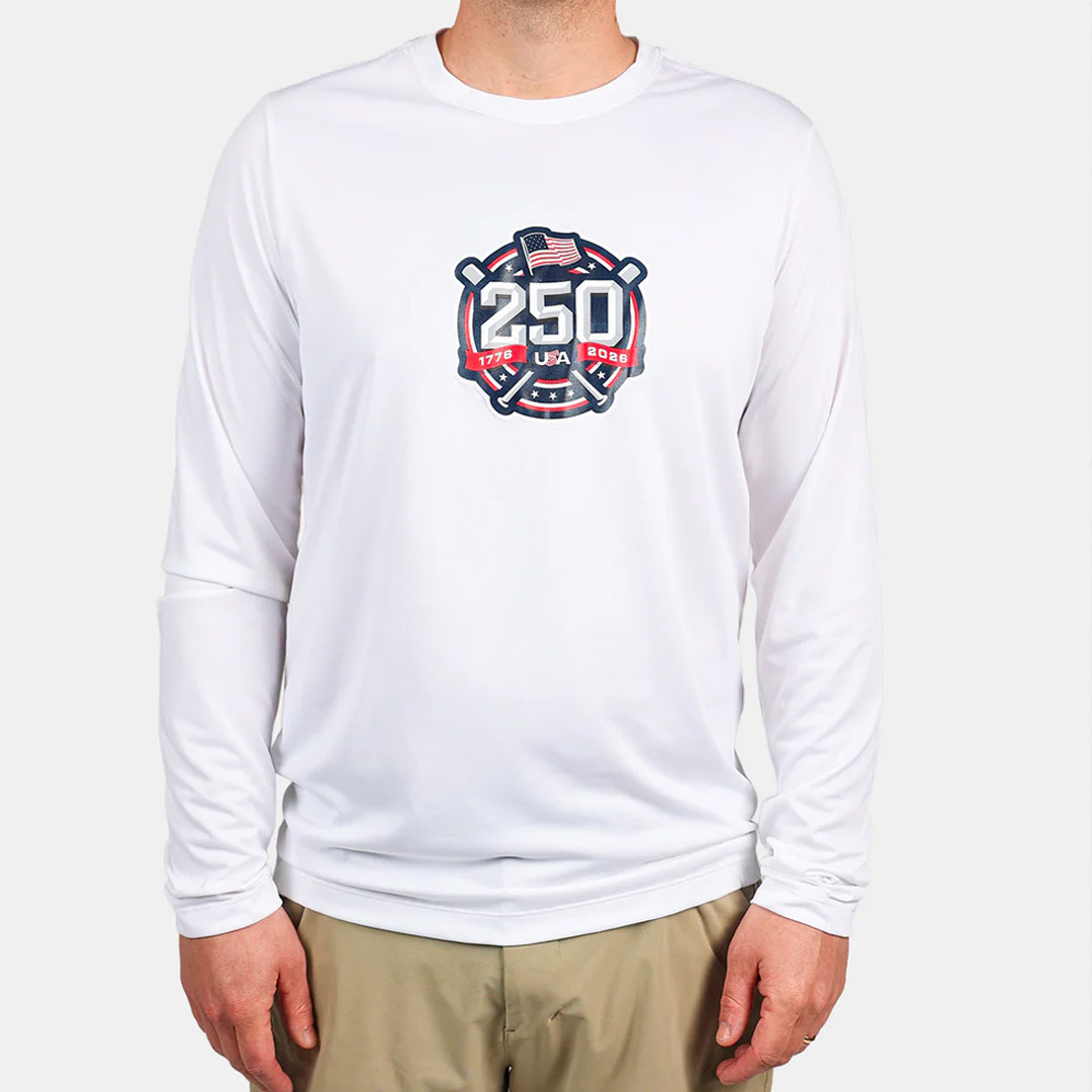White America's 250th Long Sleeve Legend Shirt USA Baseball WBC 2026 Gear Gift