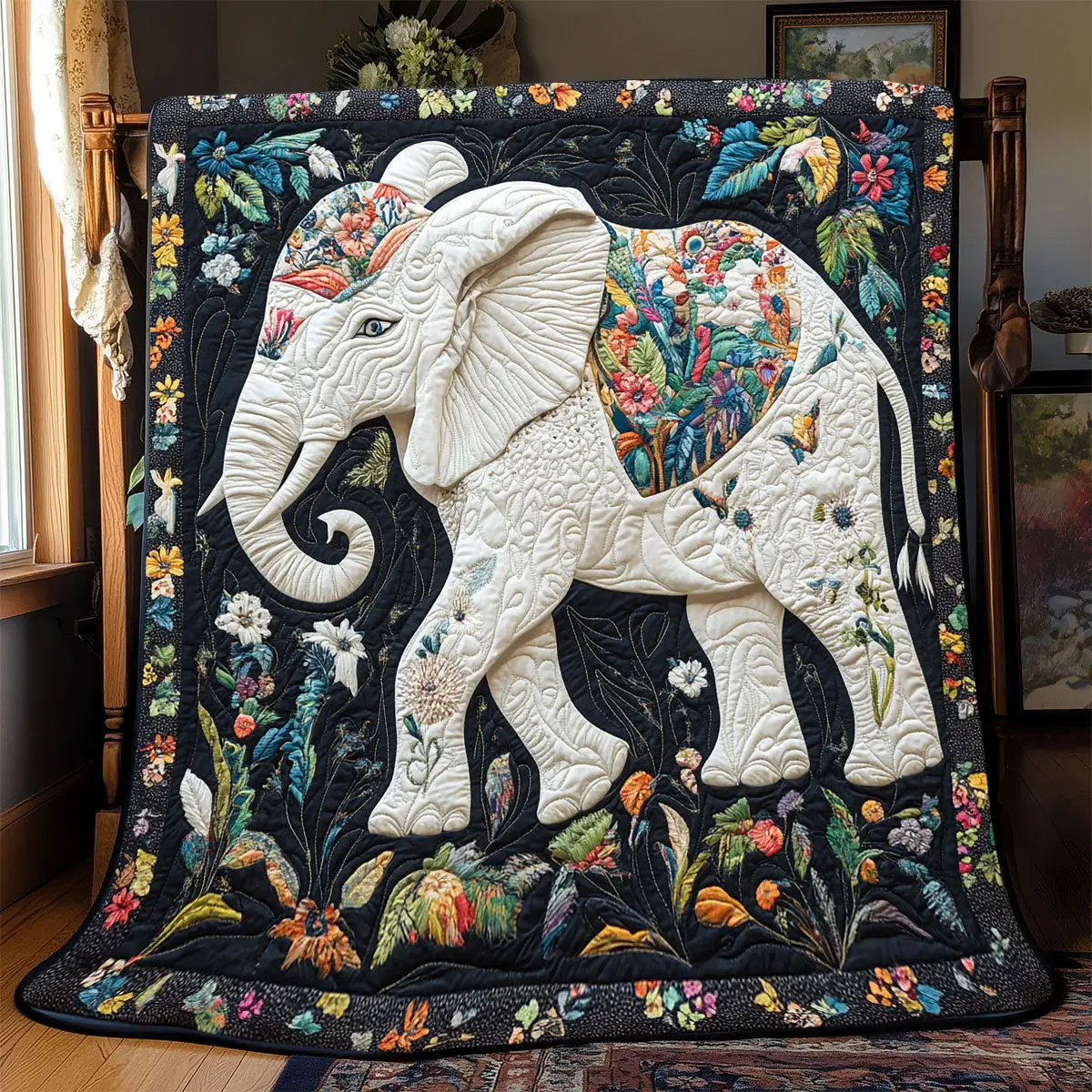 White Elephant Quilt Blankets Best Throw Blanket Unique Gifts For Mom