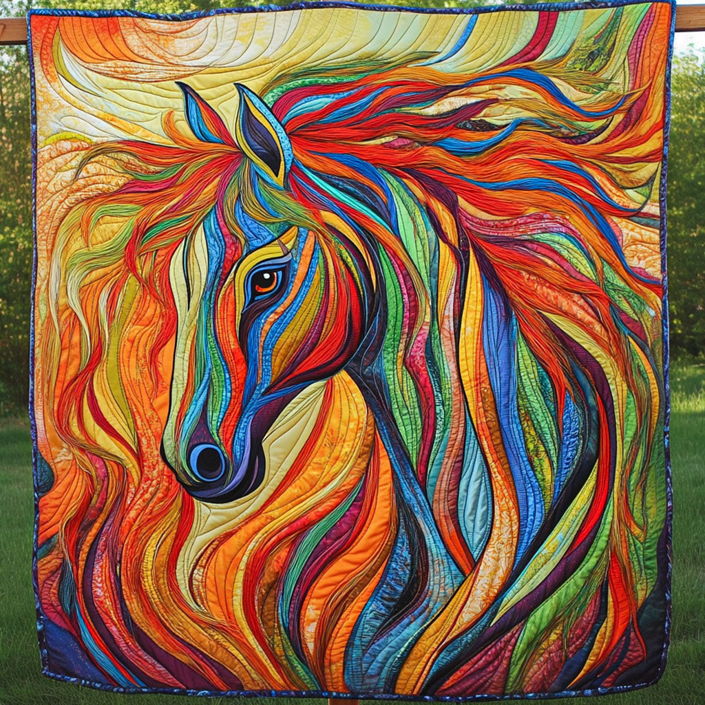 Wild Mane Quilted Blanket Nice Throw Blanket Gift Ideas For A Horse Loving Woman