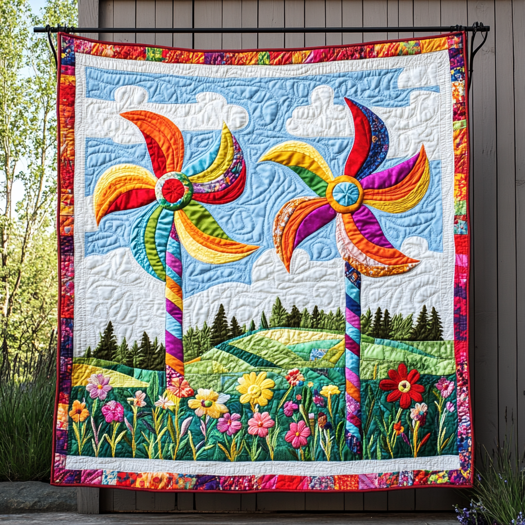 Wind Dance Quilted Blanket Xmas Holiday Unique Gifts For Nature Lovers