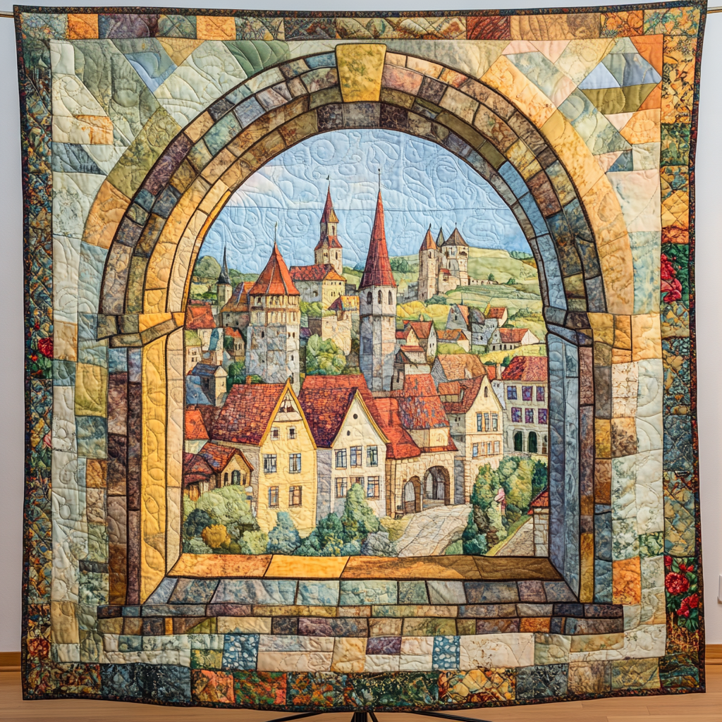 Window View Quilted Blanket Best Couch Throw Blanket Presents For Nature Lovers