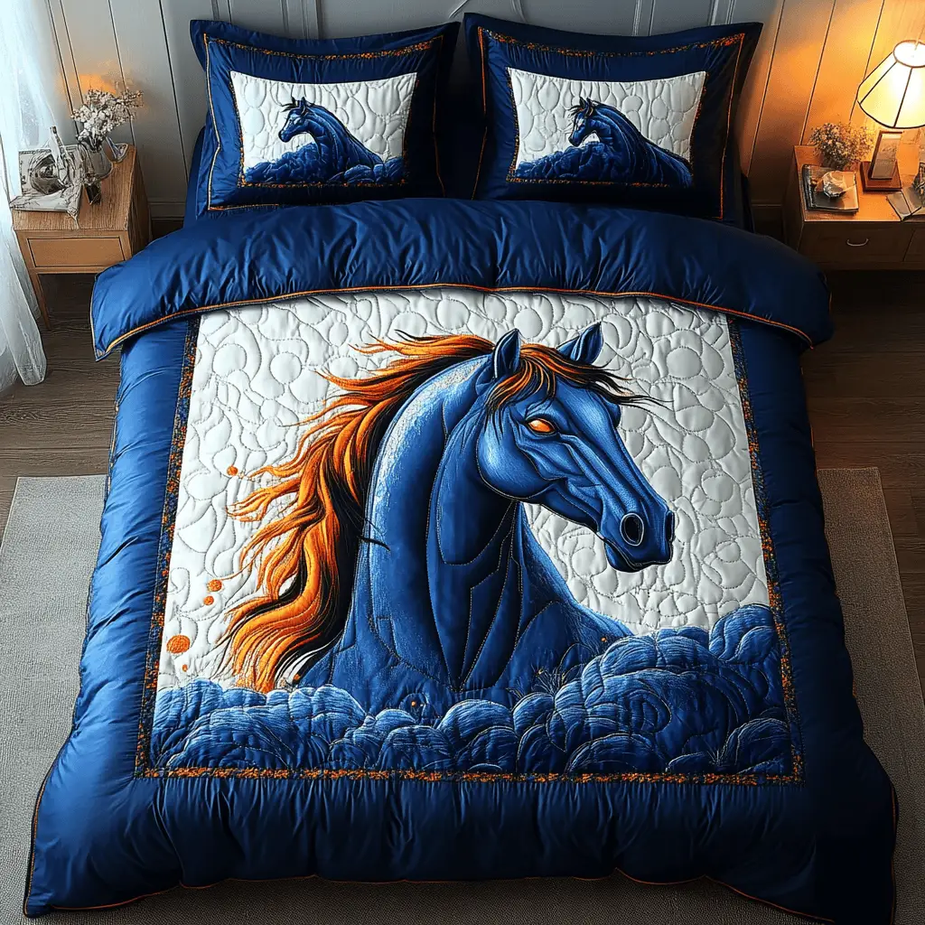 Windrunner Quilted Bedding Set Christmas Bedding Sets Gifts For Horse Back Riders