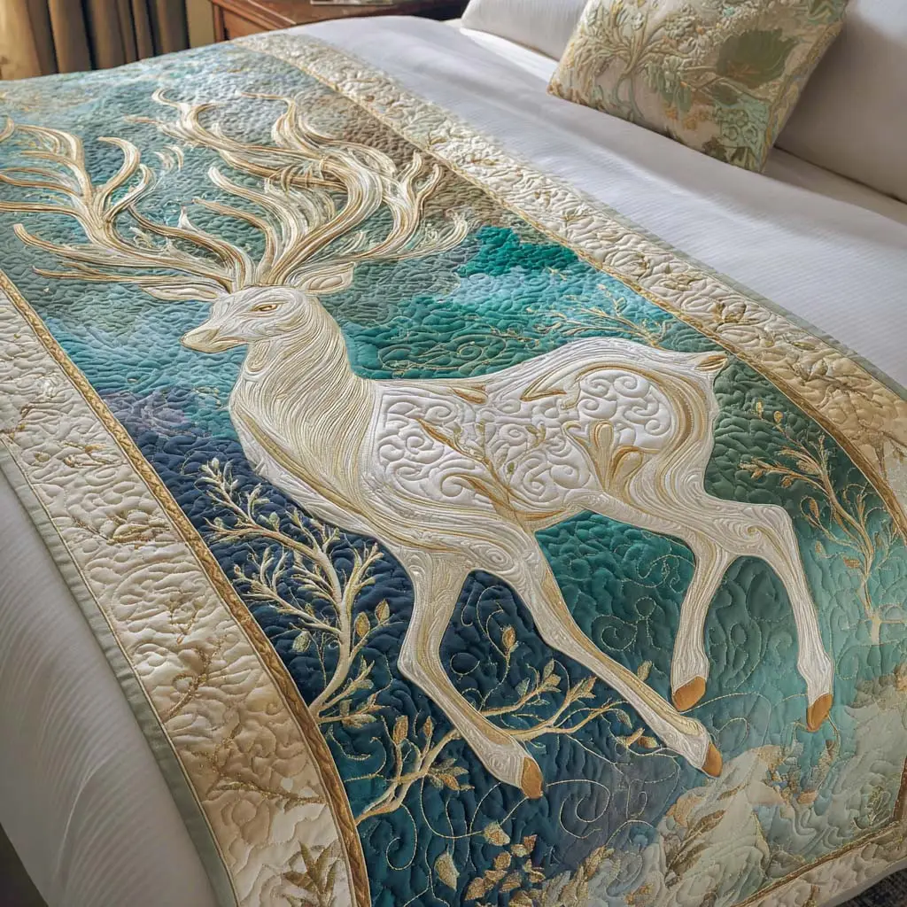 Winter Spirit Quilted Bed Runner Winter Spirit Pattern Christmas Gift