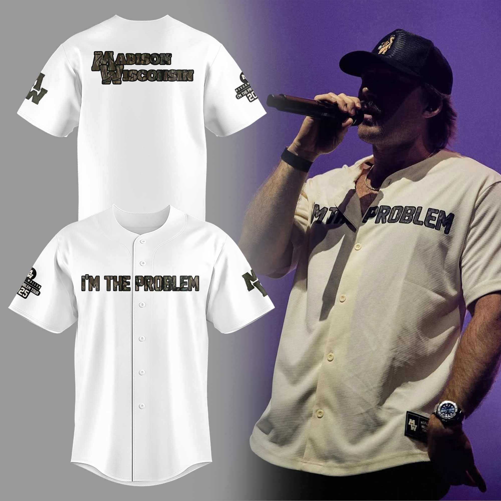 Wisconsin Badgers X Morgan Wallen I'm The Problem Tour 2025 Jersey Fan Merch Gifts Ideas