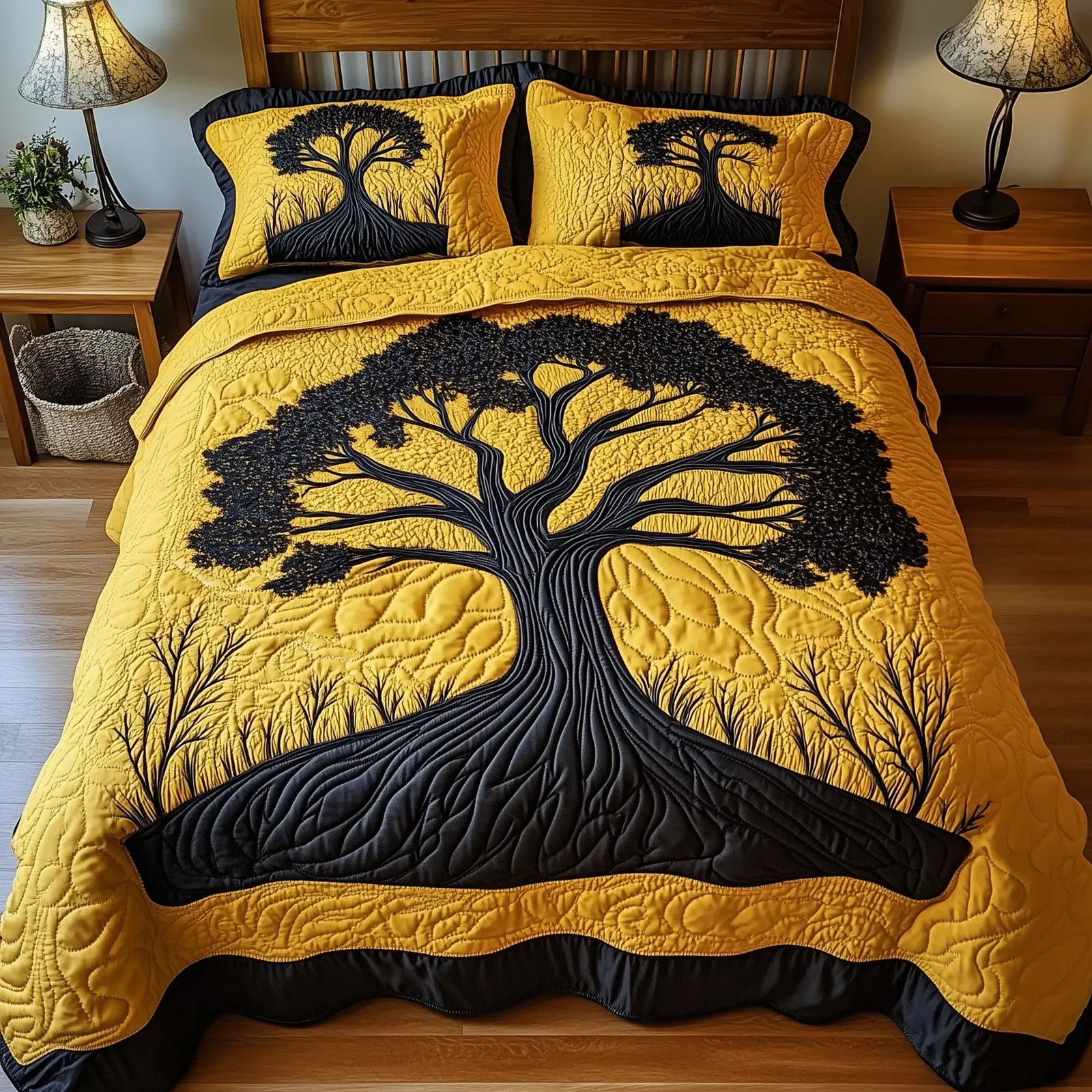 Wisdom Tree Quilted Bedding Set Cozy Bedroom