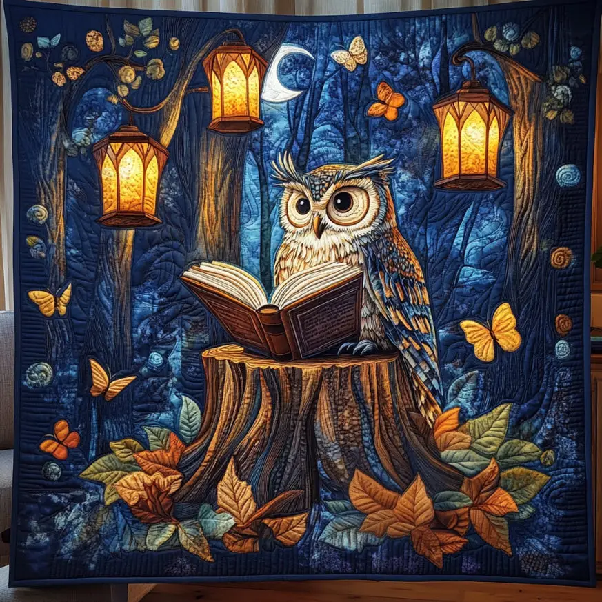 Wise Owl Quilt.webp Classic Quilt Blanket for Cozy and Warm Nights