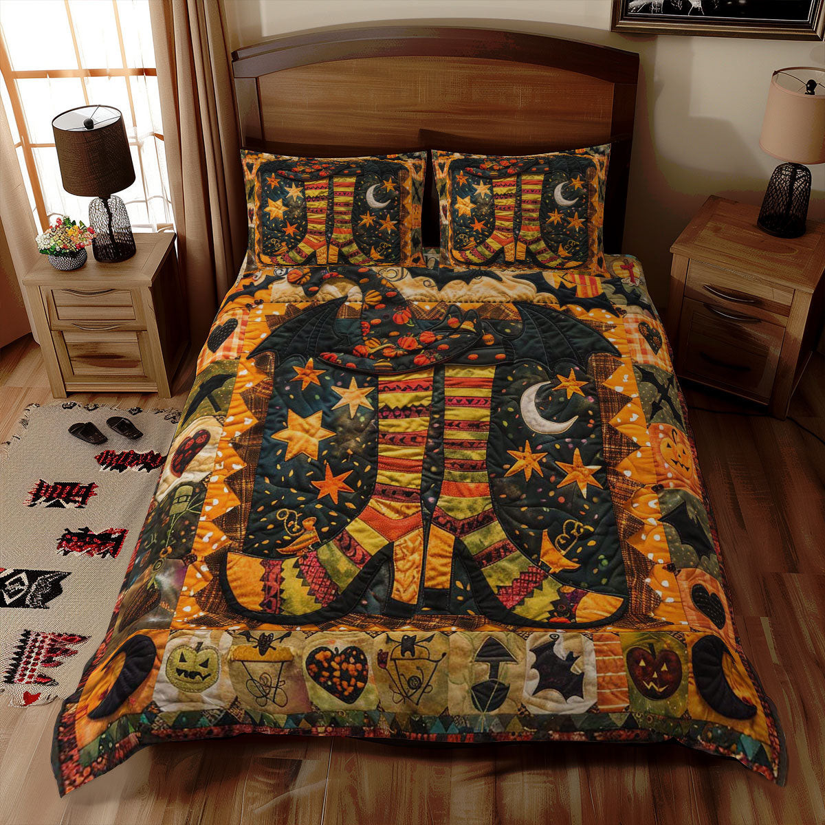 Witch's Shoes Duvet Cover Set - Fun Halloween Design, Perfect Cozy Gift for Home Decor Witch's Shoes Duvet Cover Set - Fun Halloween Design, Perfect Cozy Gift for Home Decor - Image 1