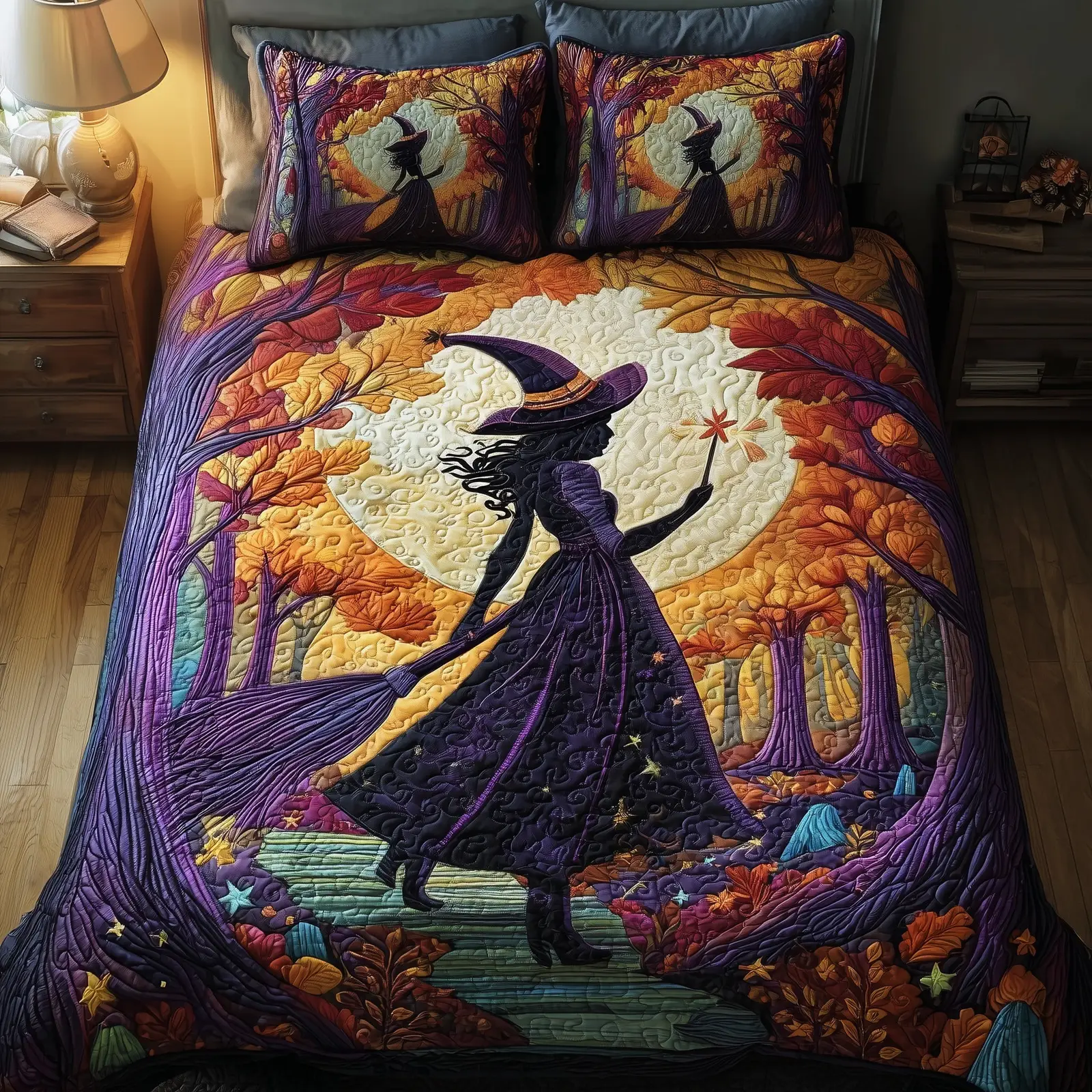 Witchy Charm Quilted Bedding Set Anniversary Gift