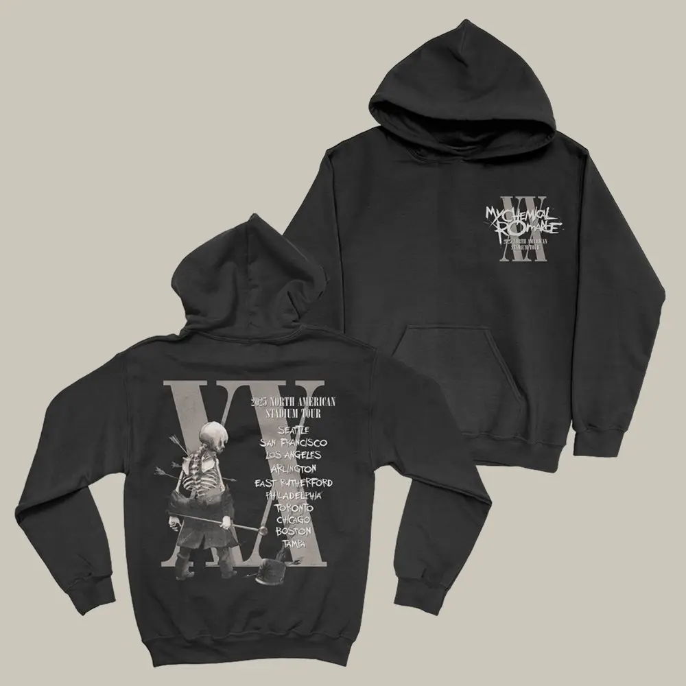 WMC Merch My Chemical Romance Zip Hoodie The Black Parade Tour Hoodie Gifts For Him