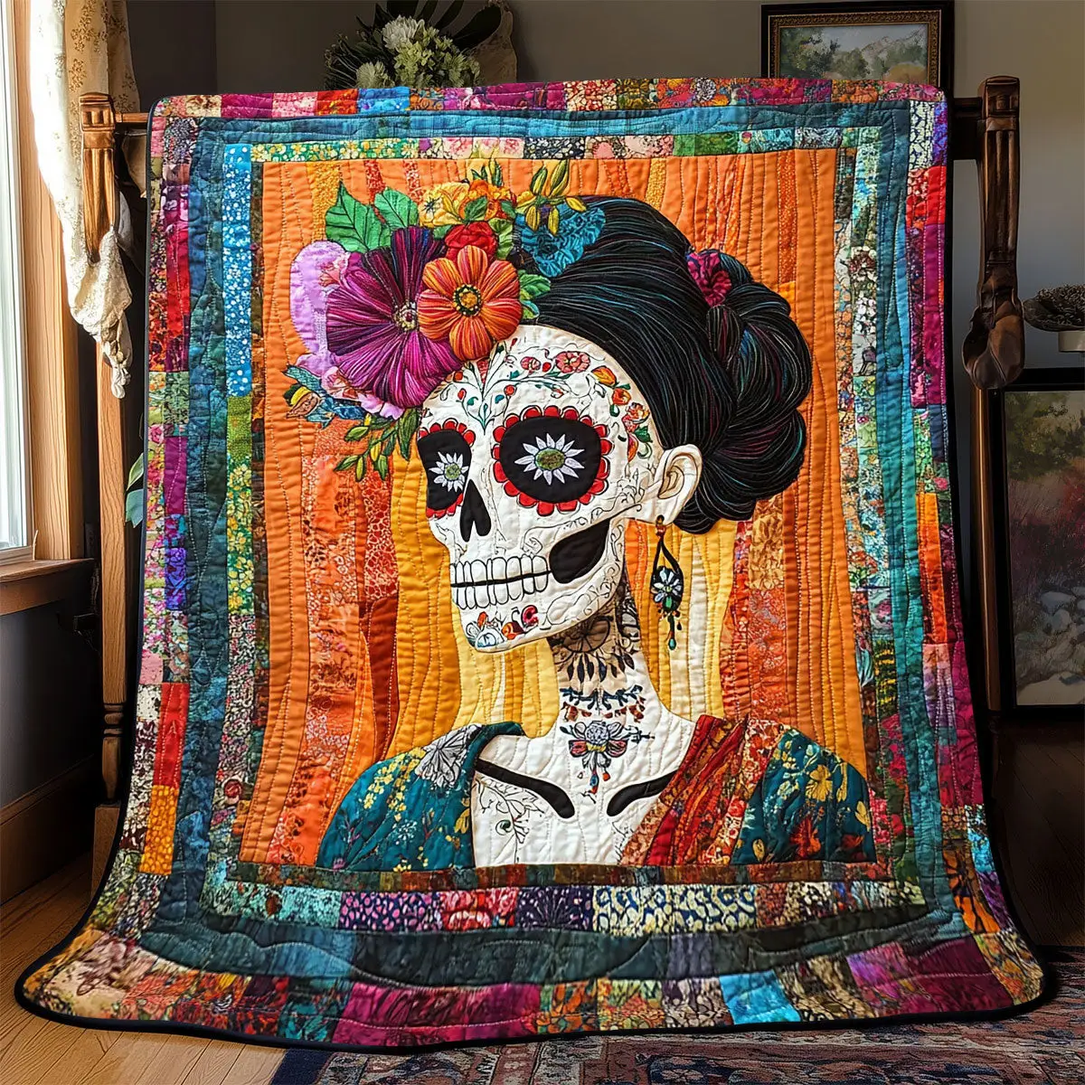 Woman Day Of The Dead Quilt Blankets Best Mother's Day Gifts For First Time Mom