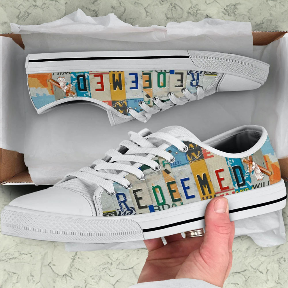 Women Redeemed Jesus Shoes Christian Low Top Sneakers Women Gift For Her